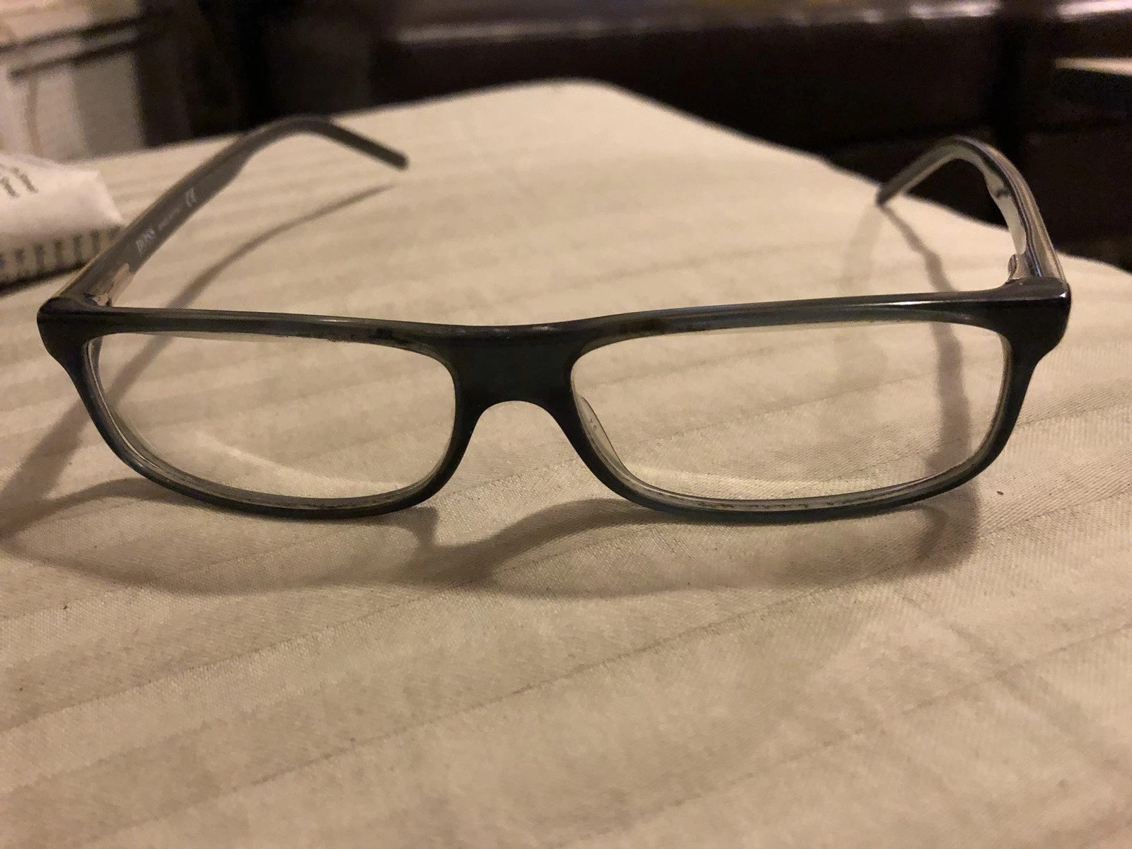 Hugo Boss Rectagular Eyeglasses 0229 35A 140. Blue/grey/ Metal