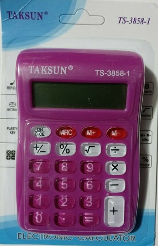 Taksun Calculator Standard Function Desktop Calculator Regular Purple TS-3858-1 - Picture 3 of 4