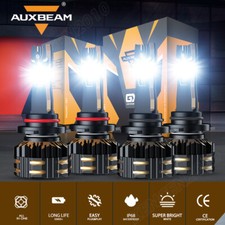 Auxbeam Led Headlight Kit 9005 9006 Bulb Highlow Beam 6500k Bright White Canbus