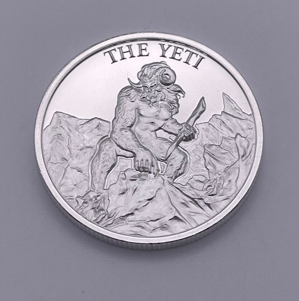 The Yeti 1 oz .999 Fine Silver Round BU Intaglio Cryptozoology Series | eBay