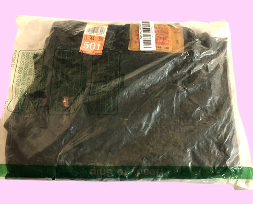 Levis 501 Stretch Jeans 44X30 New Sealed Classic Fit Black Denim Mens Pants