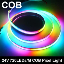 24V WS2811 COB RGB LED Strip 720LEDs/M IC Addressable Pixel Flexible Tape Lights