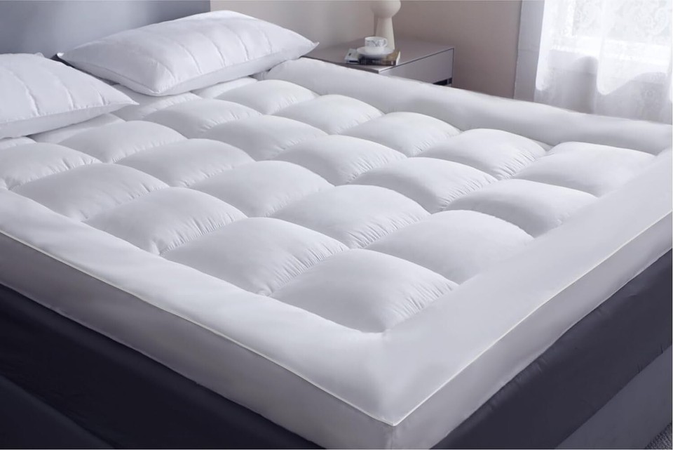 Topper Coprimaterasso Lusso Oro 160 X 200 Per Letto 190 Con Gel Visco Blu E Imbottitura In