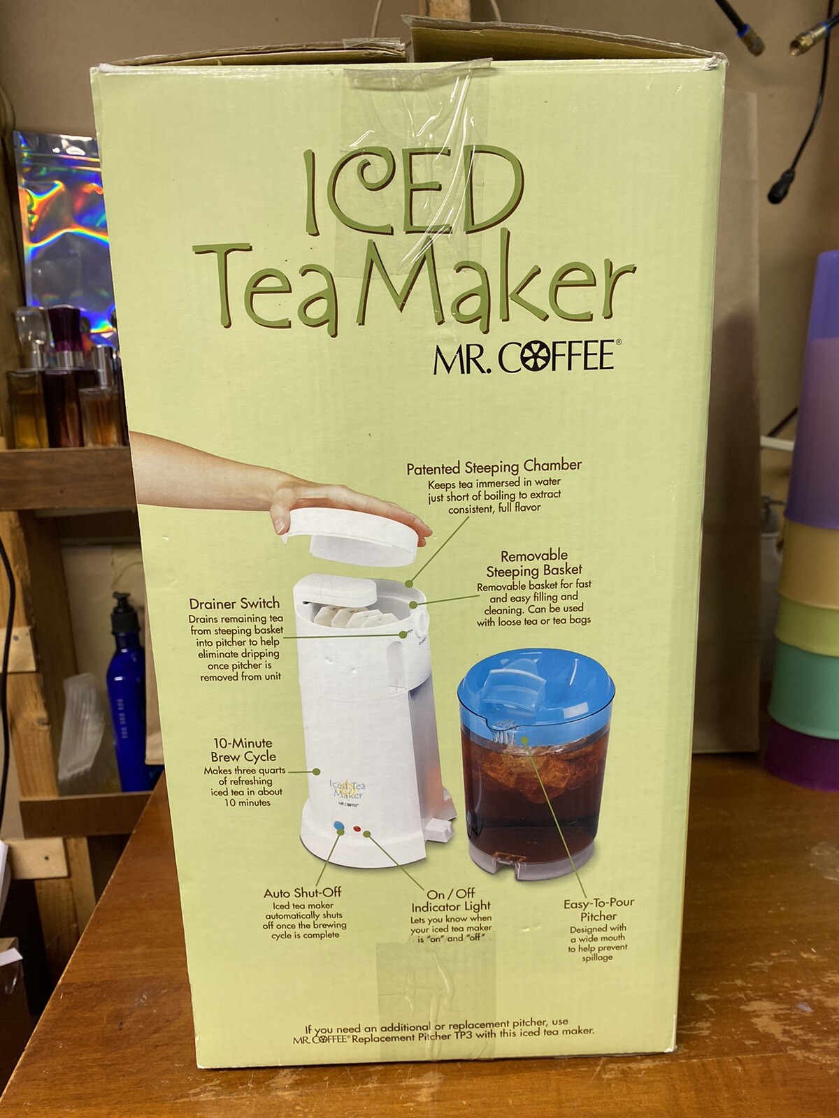 Mr. Coffee THE 3 QUART ICED TEA POT Maker Teal Blue TM3 EUC eBay