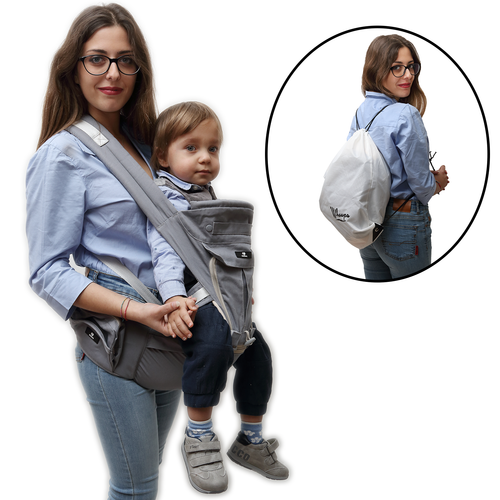 WHOOPS Marsupio per Neonato Porta Bambini Ergonomico Puro Cotone con Sedile  10-1 | eBay