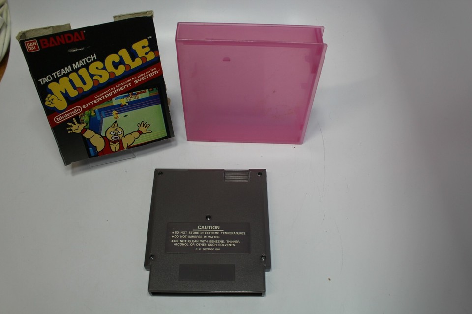 MUSCLE Tag Team Match [5 Screw] - NES - 1986 - Game Box Case - Cleaned ...