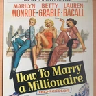 How To Marry a Millionaire (1953) Tin Sign Metal Vintage Style 8"x12"