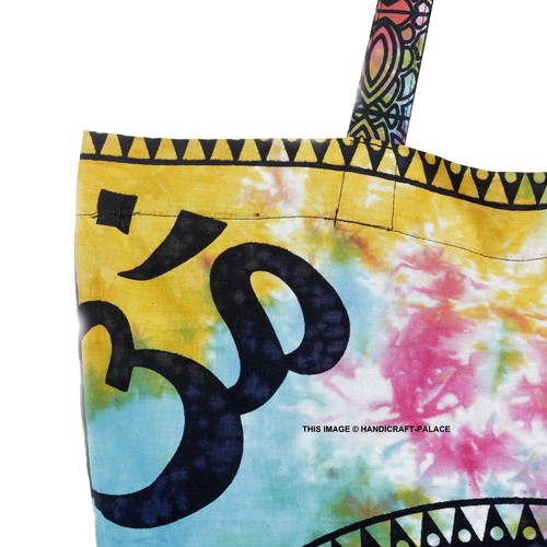 New Shoulder Bag Women's Beach Towel Bags Cotton Tie Dye Om Mandala Throw Indian - Picture 3 of 3