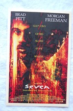 Seven Lobby Card Movie Poster Brad Pitt Morgan Freeman 