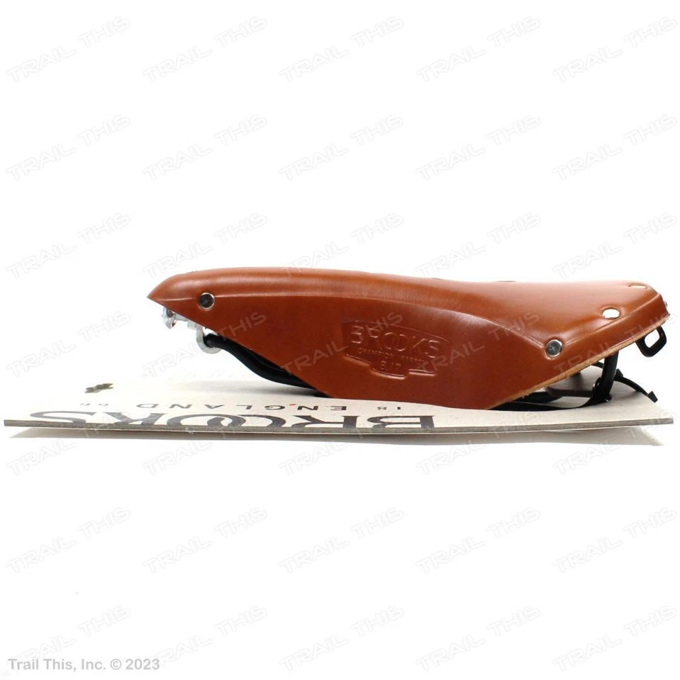 Brooks B17 窄 - 蜂蜜 - 经典皮革自行车鞍座带黑色导轨 — 第 4/4 张图片