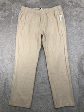 Old Navy Pants Womens XL (39x31.5) Beige NWT 90s Straight Linen Blend