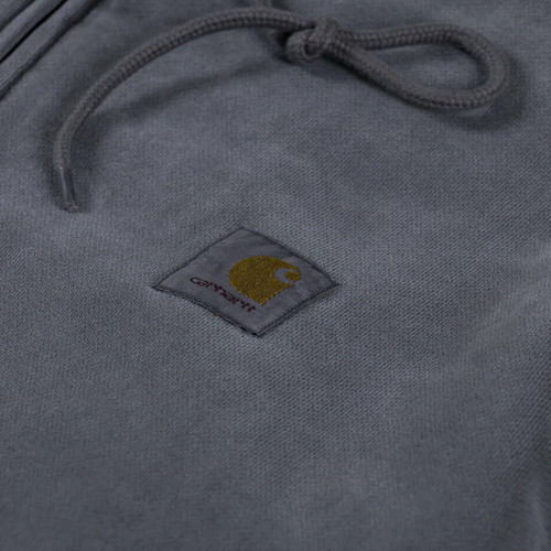 CARHARTT WIP Hooded Vista Jacket Diamond Quilted Lining Grey Graphite Size M - Picture 12 of 13