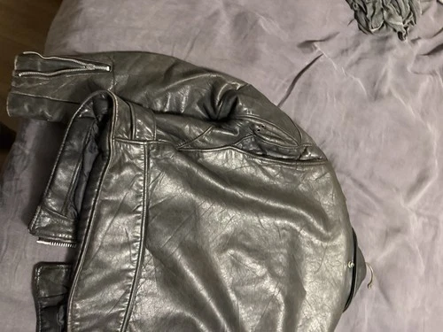 Schott NYC Perfecto Black Leather Biker Jacket Belted Zip Men's Size 46 118 image 5