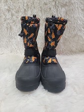 Northside Waterproof Thermolite Snow Boots Adjustable Strap Boy's Size 6 Black