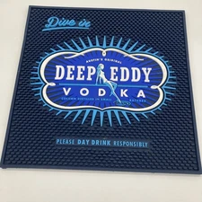 Deep Eddy Vodka Bar Mat Rubber Runner Spill  16 x l6" Square / Drip Mat Texas J8