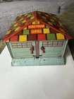 Vintage 1930s Louis Marx Honeymoon Garage Tin Litho Two-Car Toy Building