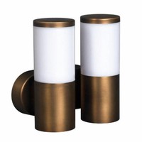Massive Energiespar Wandaussenleuchte Mindelo 2X E27 Metall Braun