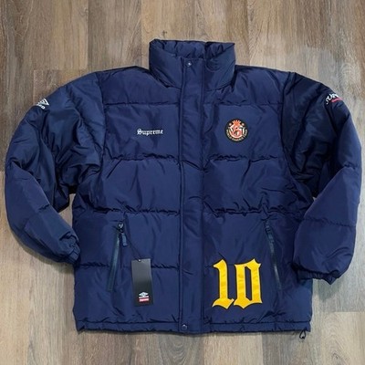Supreme x Umbro Down Puffer Jacket Navy Large L FW25 NWT