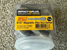 IVY Classic 45488 9/16" x 2-9/16" Hex Magnetic Nut Set, 40-Pack NEW