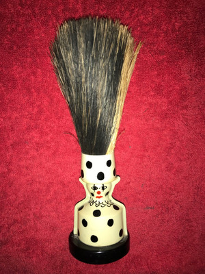 Pierrot Clown Brush. Antique, vintage.