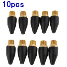 10Pcs Lotto Gomma/Ottone Punta Ugello Per Aria Pop-Off Auto Strumento 1/8 Npt