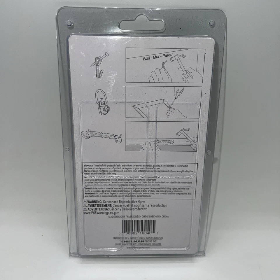 Kits para colgar cuadros Hillman ReadyNail - 10 piezas. 10-30lb capacidad 121080 Foto 2 de 2