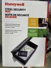 Honeywell Security Box Steel Safe with Key Lock And 2 Keys New