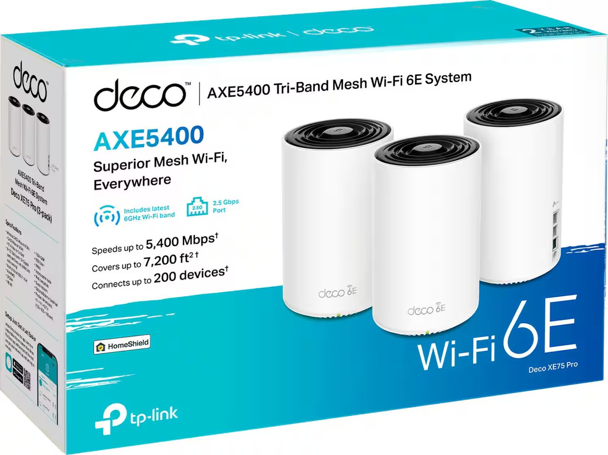 TP-Link - Deco XE75 Pro AXE5400 Tri-Band Wi-Fi 6E Whole Home