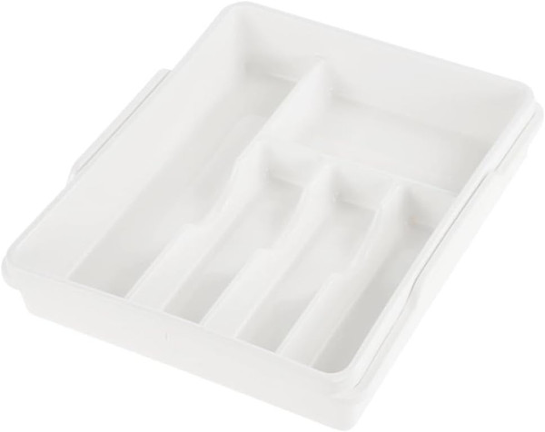 Franka Besteckkasten Ausziehbar, Polypropylen, Weiß, 38 X 32 X 7,5 Cm-image
