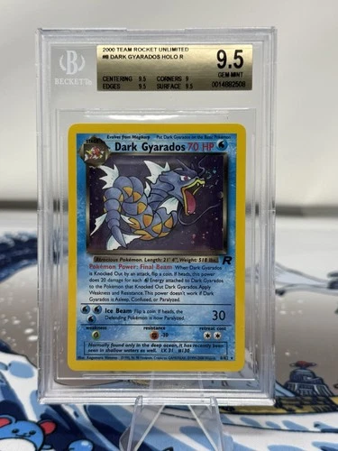 2000 POKEMON TEAM ROCKET #8 DARK GYARADOS-HOLO BGS 9.5 Mouth Swirl