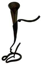 MCM Signed Jack Brubaker Brutalist Calla Lilly Candle Holder-Modern Art