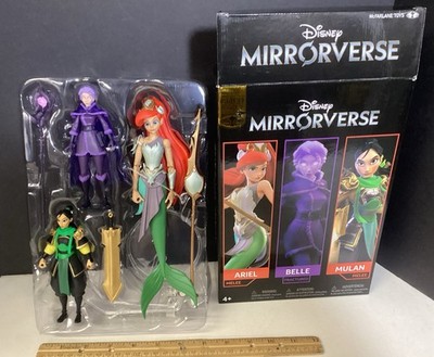 McFarlane Toys Disney Mirrorverse Mulan Belle and Ariel Gold Label Exclusive