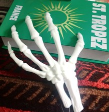 Halloween GLO IN THE DARK Skeleton Hand Back Scratcher Decor Prop Joke Prank