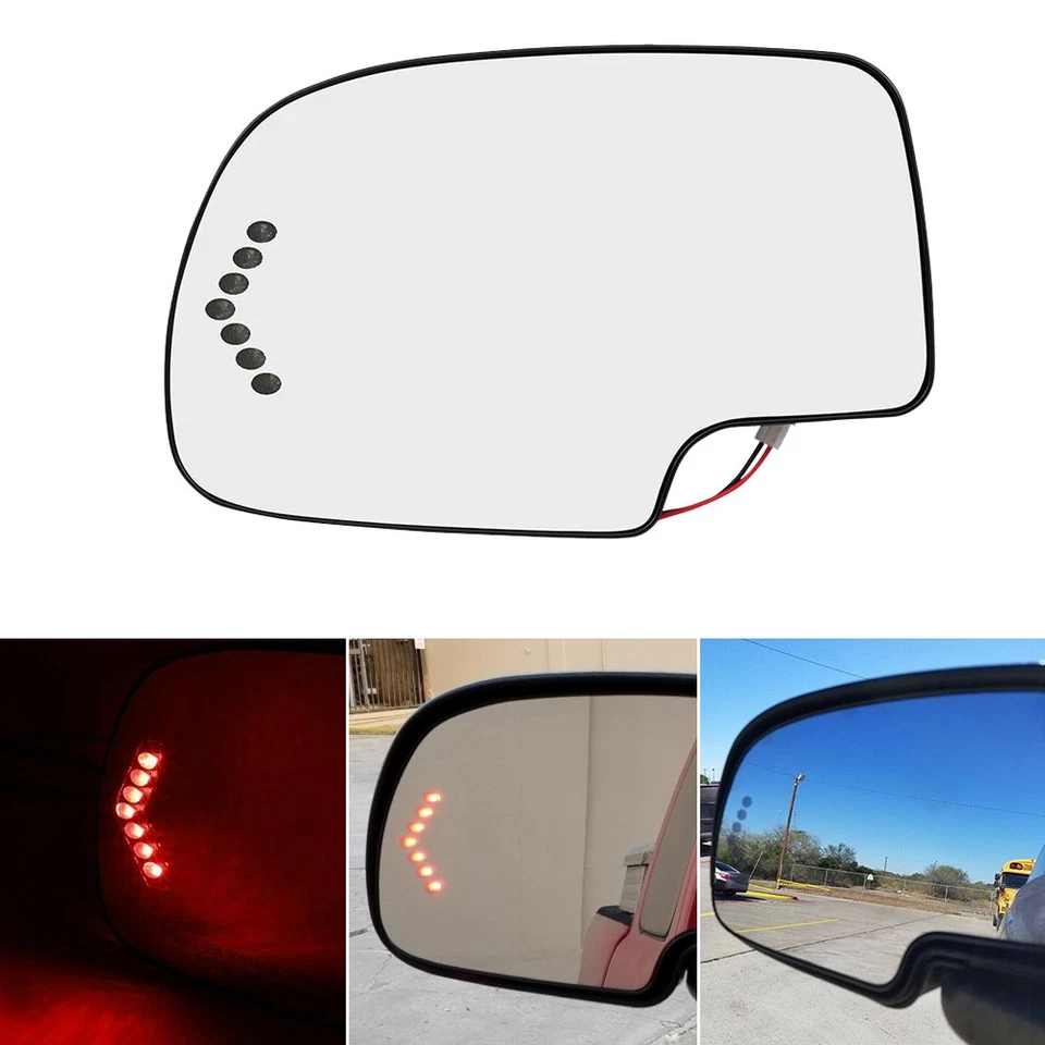 Nueva señal de conductor térmica de vidrio espejo retrovisor para Silverado Chevy 1500/2500 HD 2003-06 Foto 2 de 4