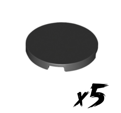 5x LEGO 67095   3x3 Fliese rund   tile round   schwarz   black