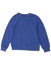 Marks  Spencer Womens Sweatshirt Jumper UK 12 Medium Blue Cotton BS03