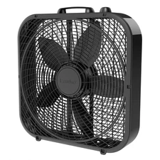 Cool Colors 20" 3-Speed Weather Resistant Box Fan, Black B20301, New