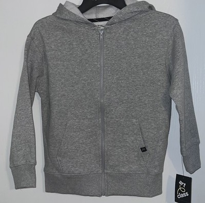 Art Class Zip Up Fleece Hoodie Youth Unisex Medium (8) Heather Gray NWT