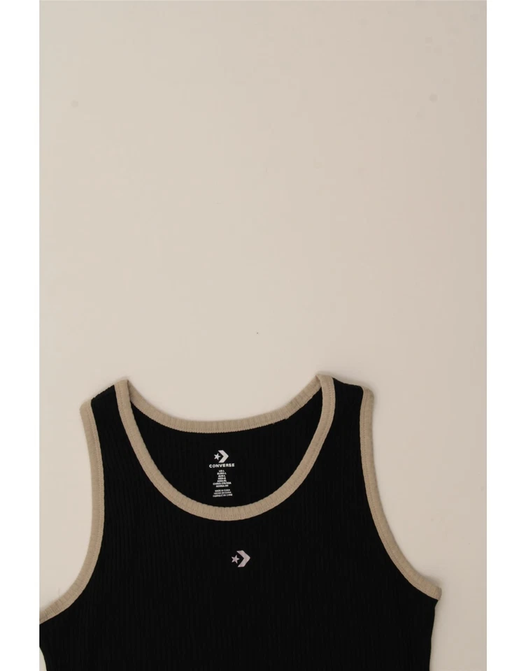 Vestido Camiseta CONVERSE Mujer Sin Mangas Reino Unido 14 Grande Azul Marino Algodón SQ07 Foto 3 de 3