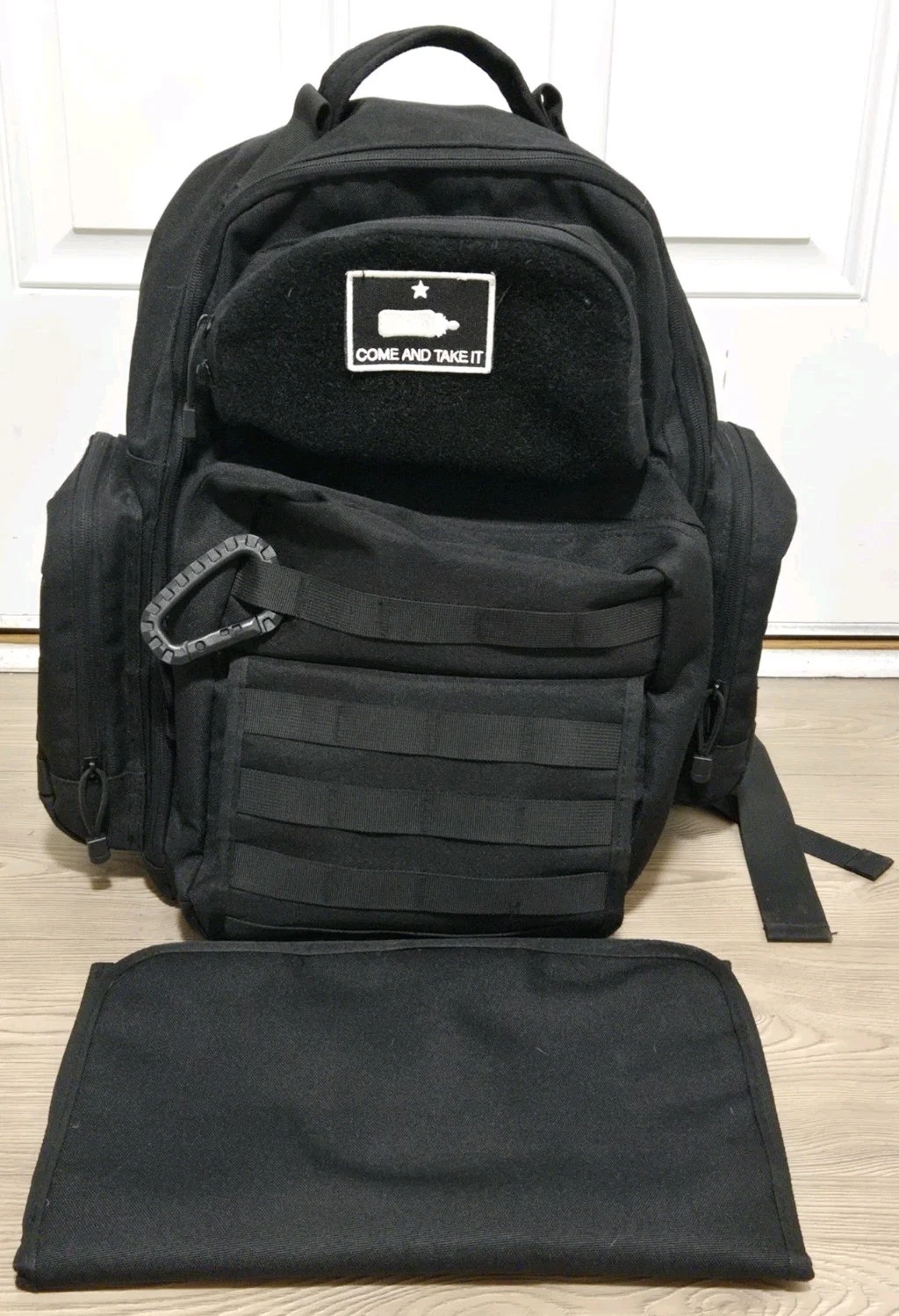 Tactical Baby Gear Ballistic Baby Diaper Backpack w/ Changing Pad Black Bag