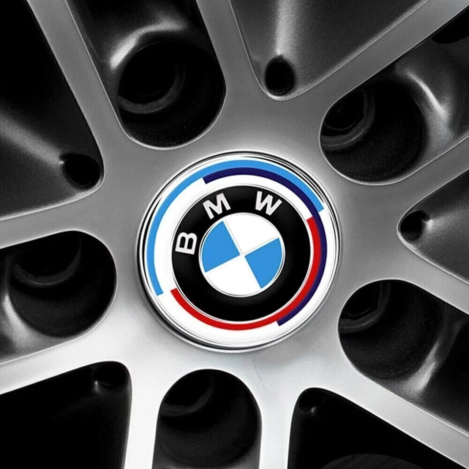 4pcs Wheel Center Emblem Caps Logo For BMW 50th Anniversary Center Caps 56mm Foto 4 de 4