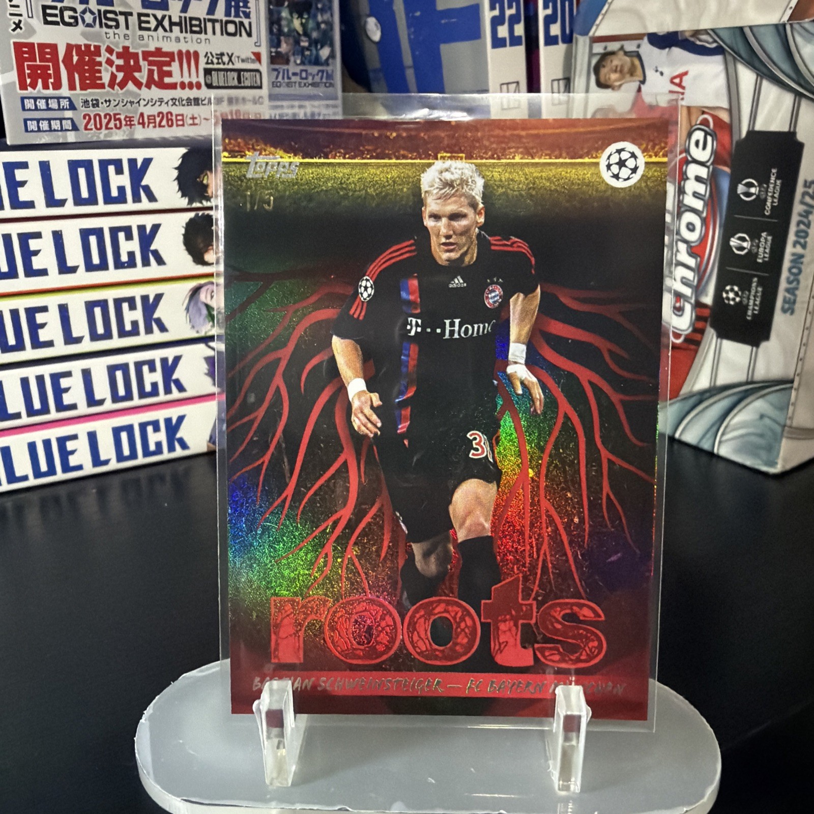 2025-26 Topps UEFA CC Bastian Schweinsteiger Roots Red Foil #/5 Bayern Munchen
