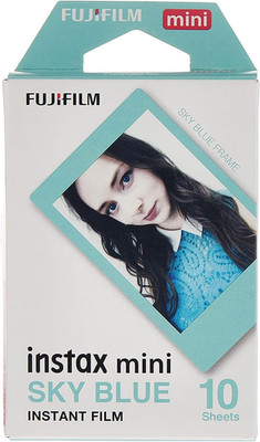 Instax Instax Mini Instant Film, Blau, Einzelpackung, 16537055, Skyblue, 1Er Pac