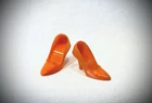 Vintage Mattel Barbie Doll Orange Closed Toe High Heel Pumps Japan