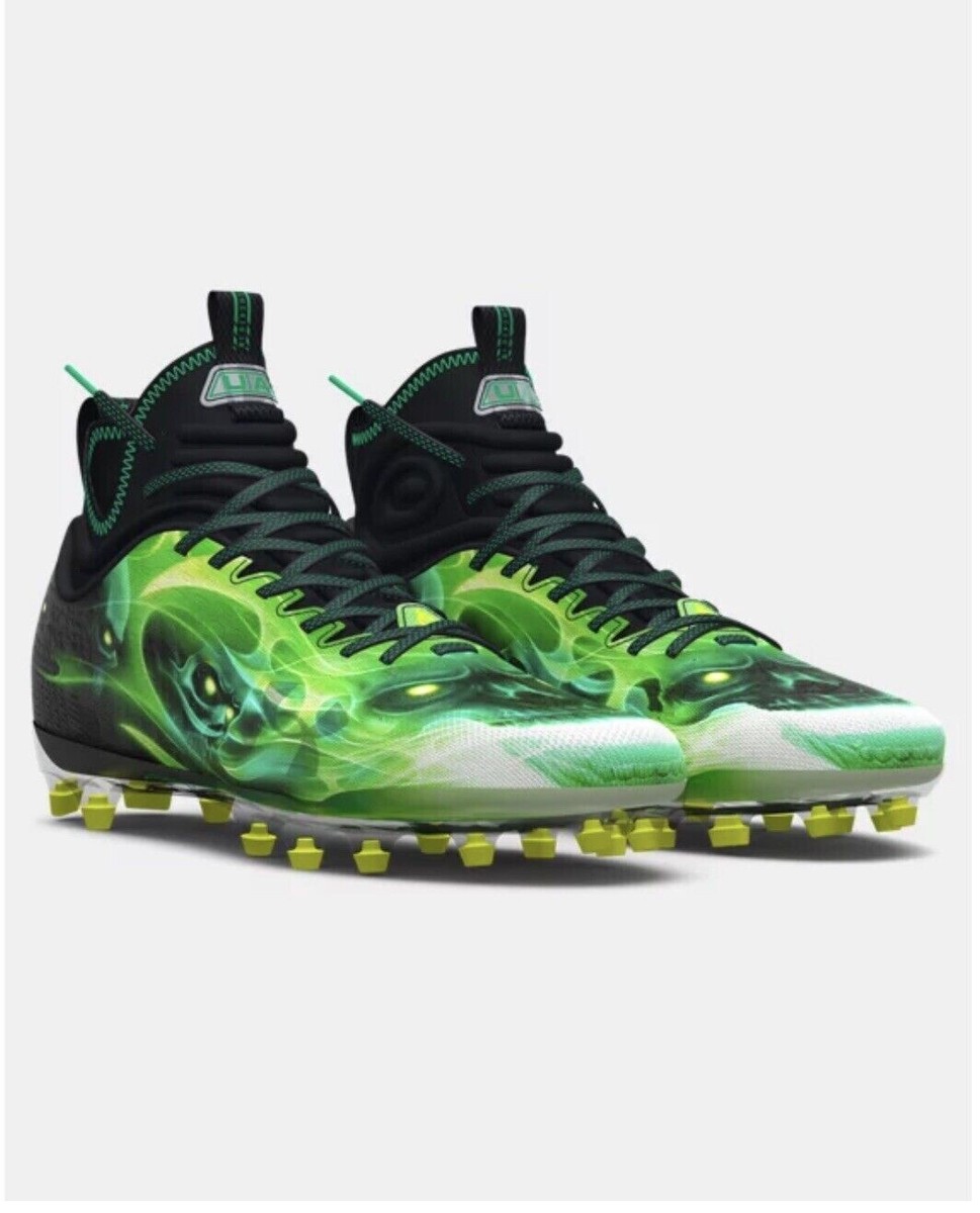 Under Armour UA Spotlight Lux MC LE Slime Football Cleats  display picture 3