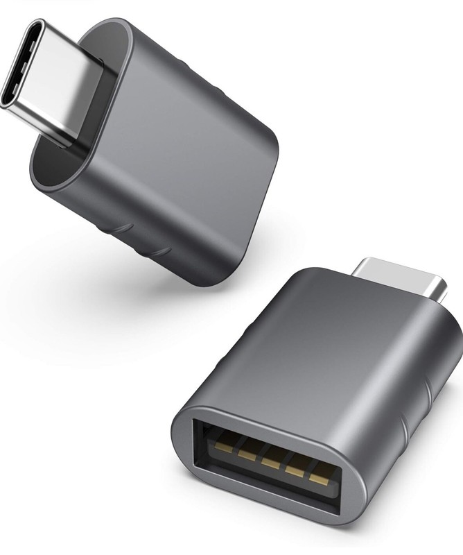 Syntech USB C to USB Adapter (2 Pack) Space Grey.