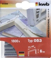 Kwb Klammern, 11,4 Mm Breit Typ 053/353 6 Mm KlammerhöHe, 1800 StüCk