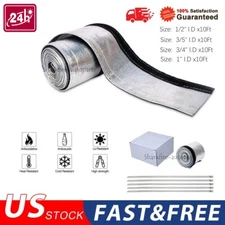 1/2" 3/5" 3/4" 1" Heat Shield Sleeve Insulated Wire Hose Cover Wrap Loom Tube