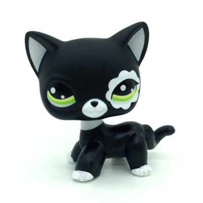 Pet Shop LPS Toy Shorthair White Black 