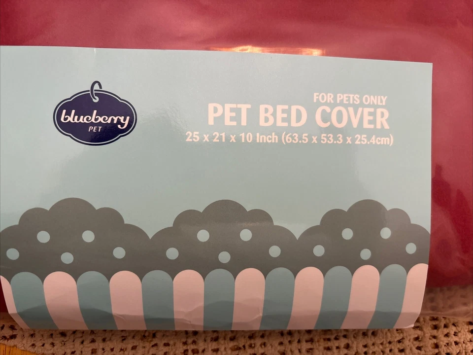 Cubierta de cama Blueberry Pet perro roja 25 X 21 X 10 pulgadas ¡SOLO CUBIERTA NUEVA! Foto 2 de 4